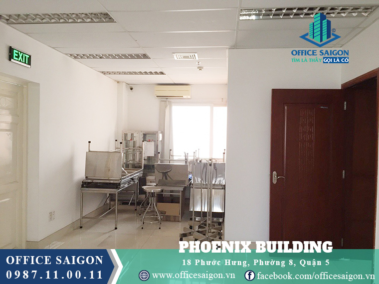 Mặt bằng trống giá tốt tại văn phòng cho thuê toà nhà Phoenix Building Quận 5