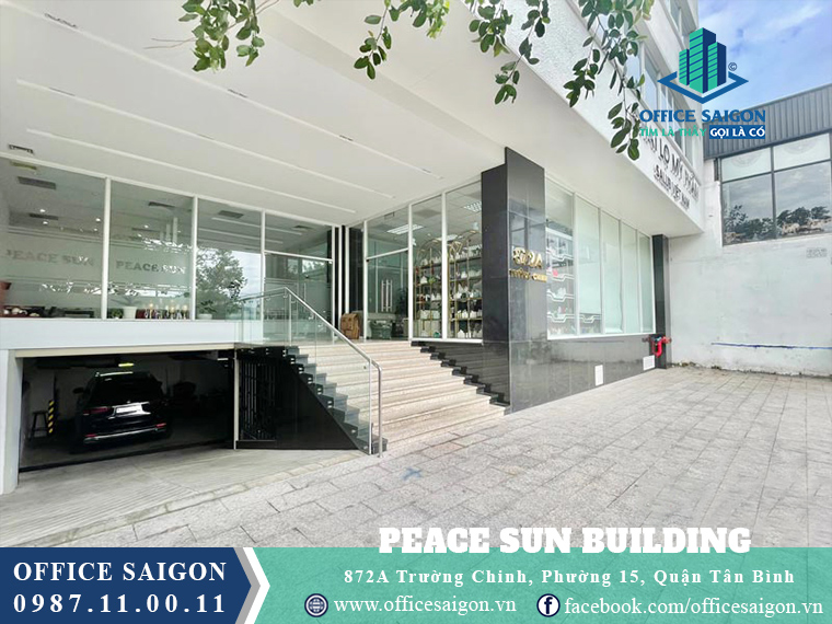 Lối vào văn phòng cho thuê Peace Sun quận Tân Bình