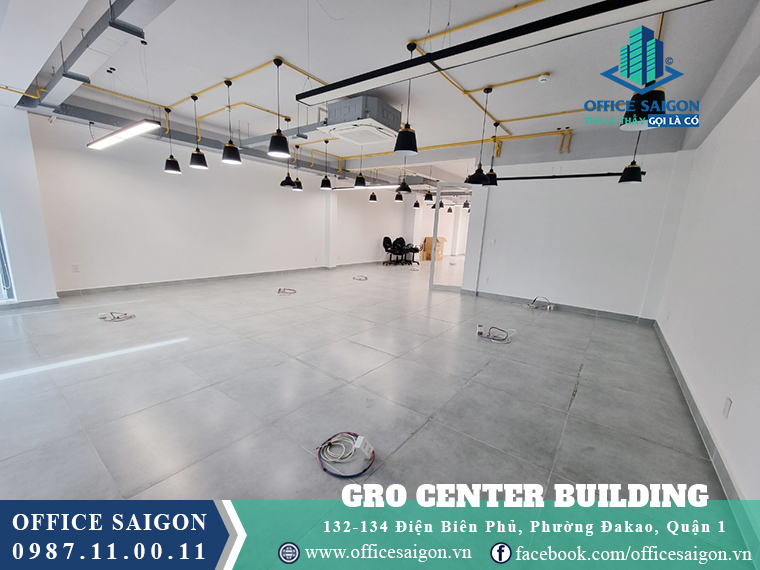 Diện tích 100m2  tại tầng 4 văn phòng cho thuê toà nhà Gro Center quận 1
