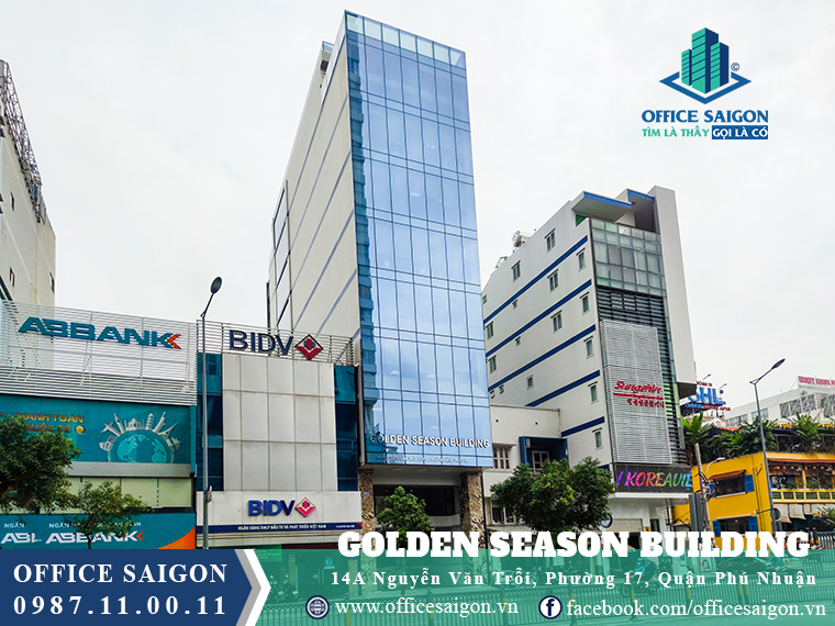 Diện mạo nổi bật của tòa nhà Golden Season Building tại 14A Nguyễn Văn Trỗi, Phú Nhuận