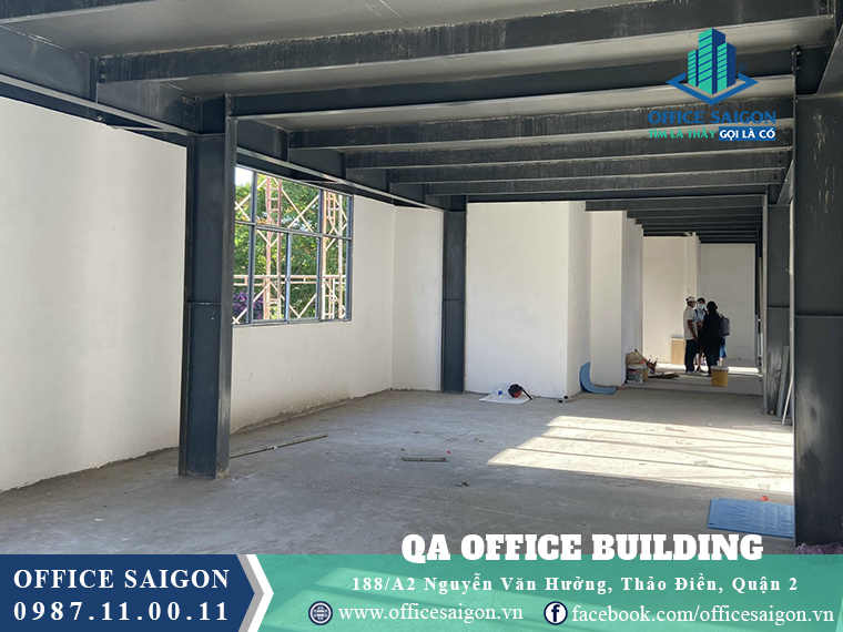 Sàn trống văn phòng cho thuê toà nhà QA Office BUilding Quận 2