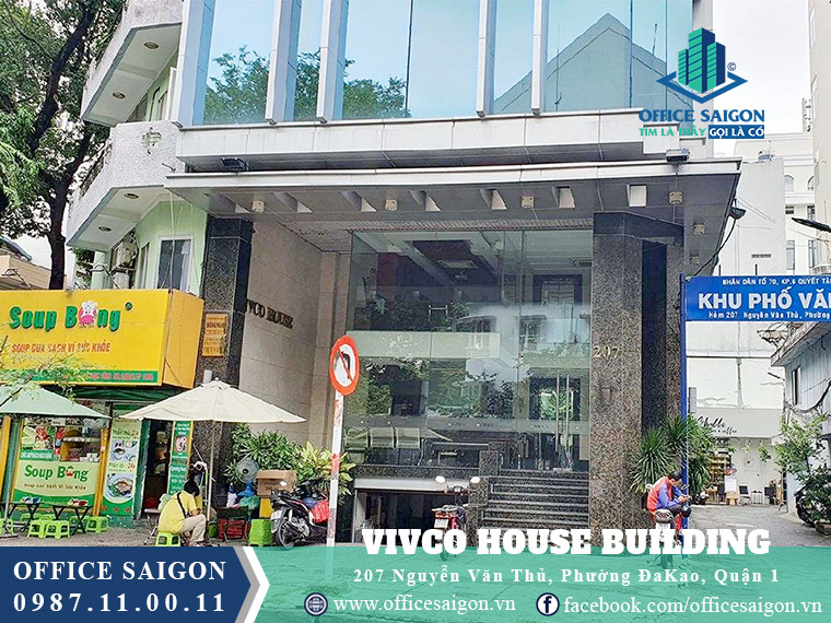 Lối vào toà nhà văn phòng cho thuê Vico House Building quận 1