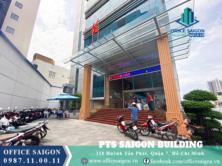 Mặt tiền toà nhà văn phòng cho thuê PLS Saigon Building Quận 7