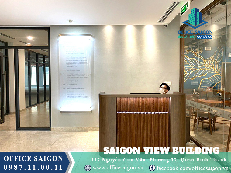 Lễ tân tại cho thuê tại văn phòng toà nhà Saigon View Building Quận Bình Thạnh