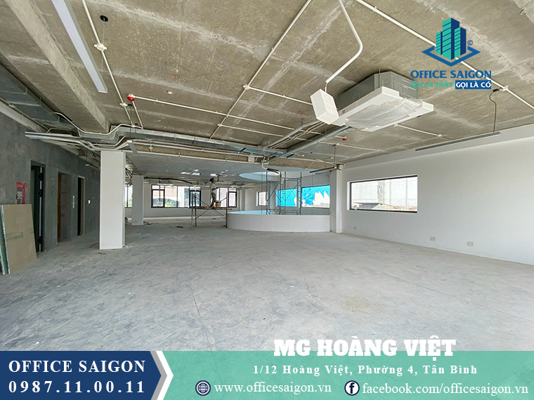 Diện tích trống giá tốt tại toà nhà văn phòng cho thuê MG Hoàng Việt Quận Tân Bình