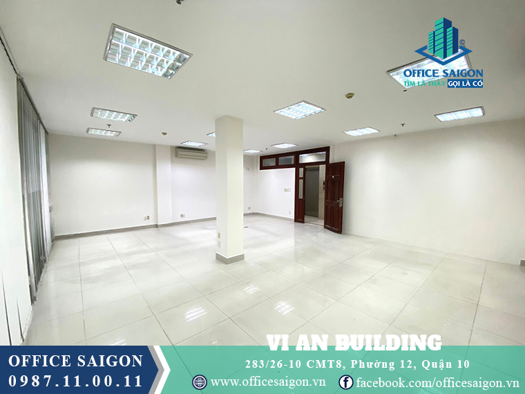 Diện tích trống đang cho thuê tại toà nhà Vi An Building Quận 10