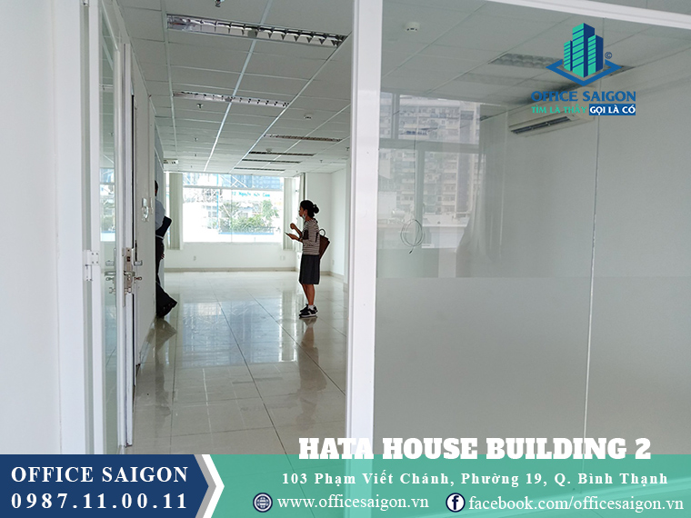 Diện tích trống tầng 3 tại văn phòng cho thuê toà nhà Hata House 2 Quận Bình Thạnh