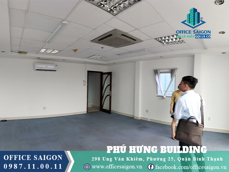 Mặt bằng tầng 4 tại văn phòng cho thuê Phú Hưng Building Quận Bình Thạnh