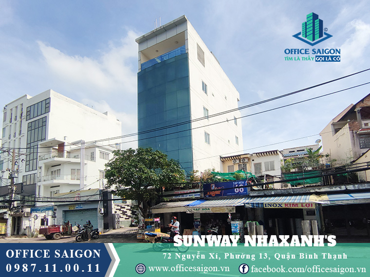 Ảnh chụp bên ngoài tòa nhà Sunway Nhaxanh's Center 72 Nguyễn Xí