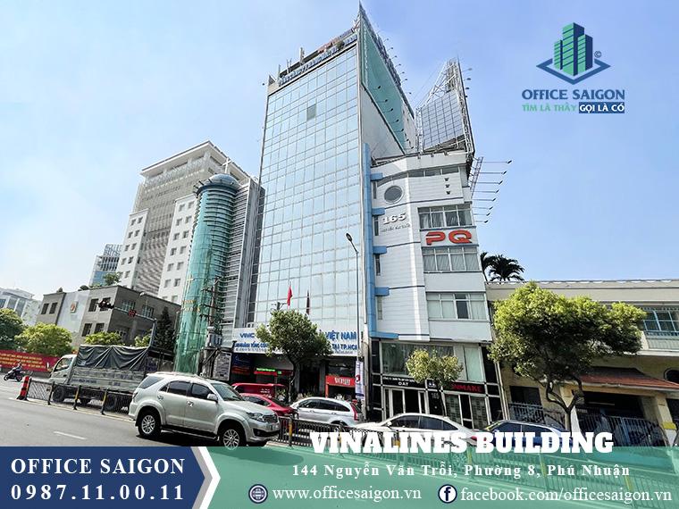 Tổng quan phía ngoài tòa nhà Vinalines building Phú Nhuận