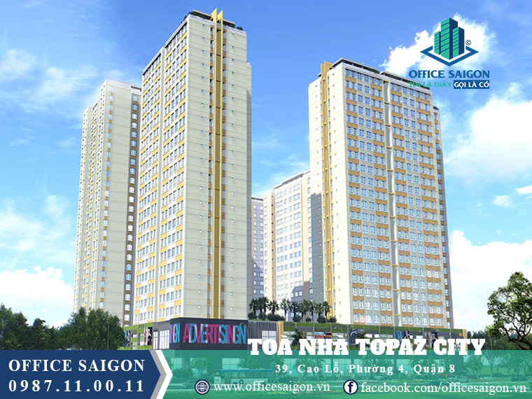 Văn phòng cho thuê tại toà nhà Topaz City Quận 8