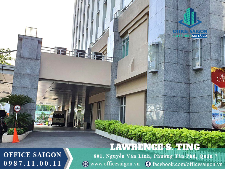 Lối vào tòa nhà Lawrence S. Ting Building văn phòng cho thuê tại quận 7