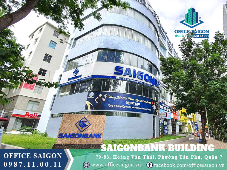 Lối vào toà nhà SaiGon Bank Building văn phòng cho thuê quận 7