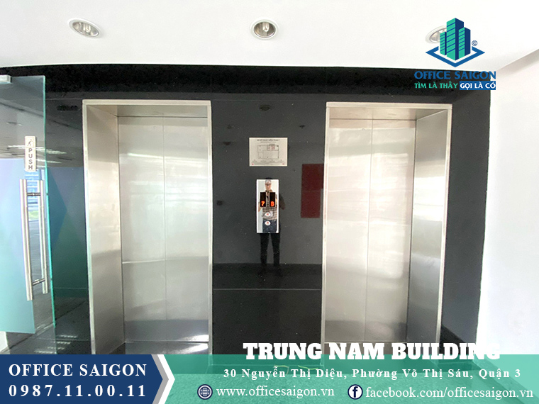 Thang máy văn phòng cho thuê toà nhà Trung Nam Building Quận 3