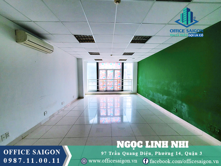 Mặt bằng 42m2 trống tại tầng 5 văn phòng cho thuê Ngọc Linh Nhi building quận 3