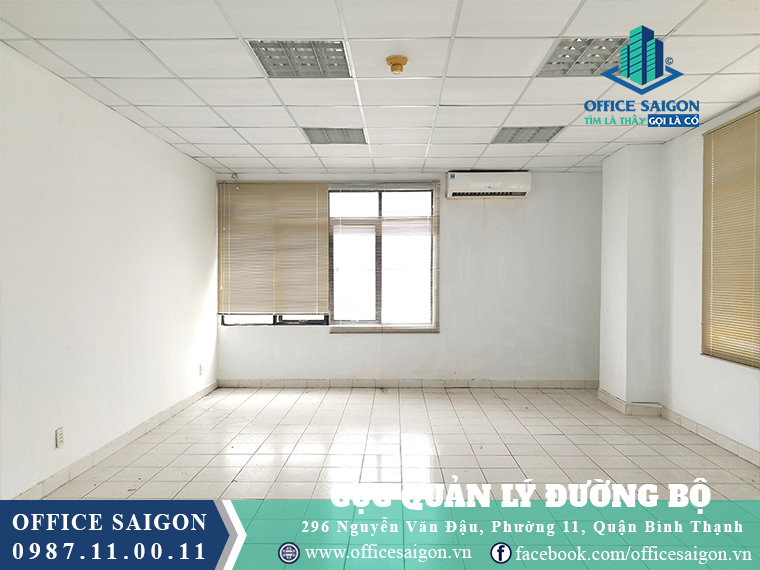 Sàn trống tại văn phòng cho thuê CQLDB building quận Bình Thạnh