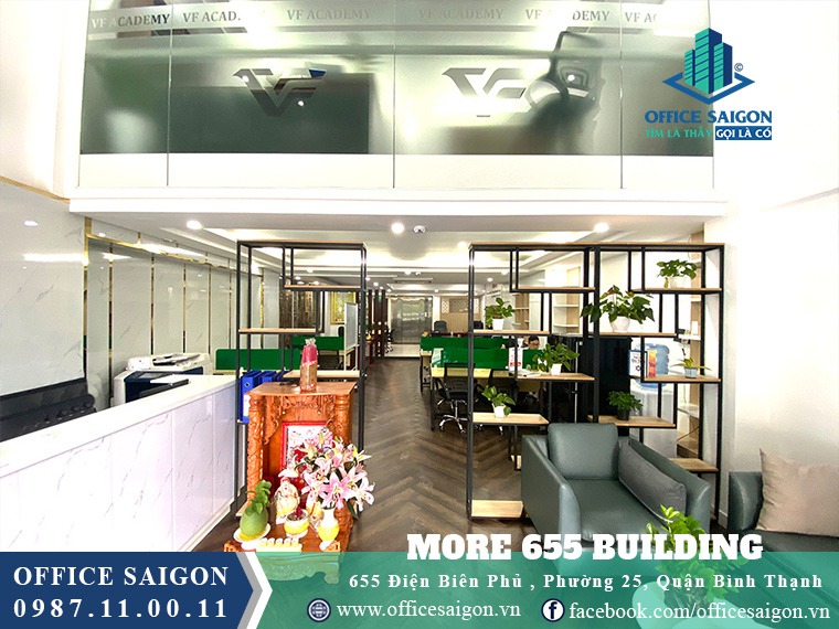 Lễ tân toà nhà More 655 building văn phòng cho thuê quận Bình Thạnh