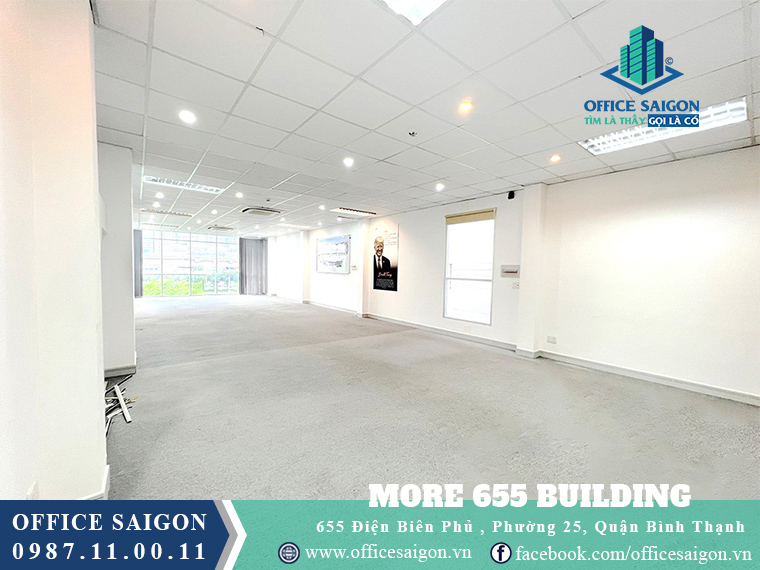 Sàn trống giá tốt toà nhà More 655 building văn phòng cho thuê quận Bình Thạnh
