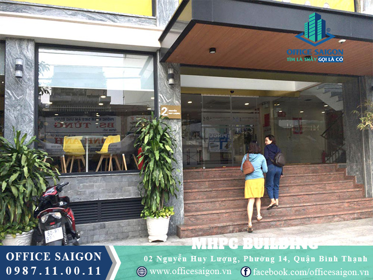 Lối vào toà nhà MHPC Building văn phòng cho thuê quận Bình Thạnh