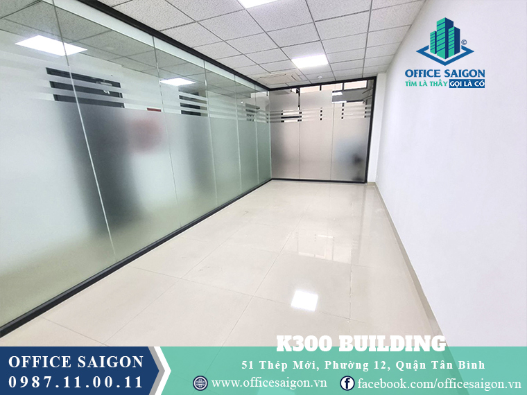 View sàn trống giá tốt văn phòng cho thuê K300 Building quận Tân Bình