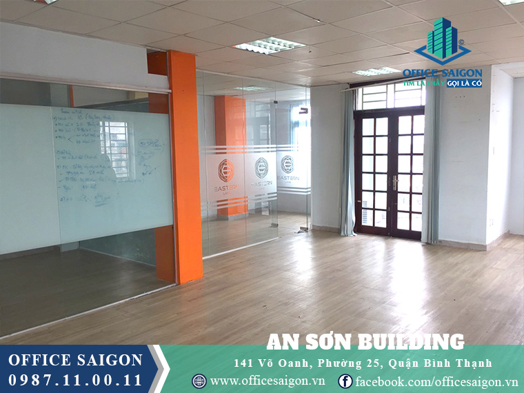 Sàn trống giá tốt toà nhà văn phòng cho thuê An Sơn Building quận Bình Thạnh
