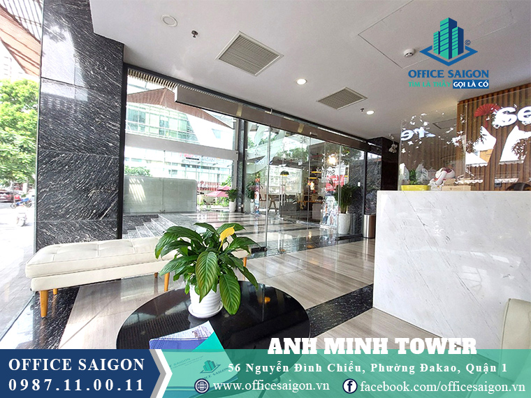 Tầng trệt toà nhà Anh Minh  Tower văn phòng cho thuê quận 1