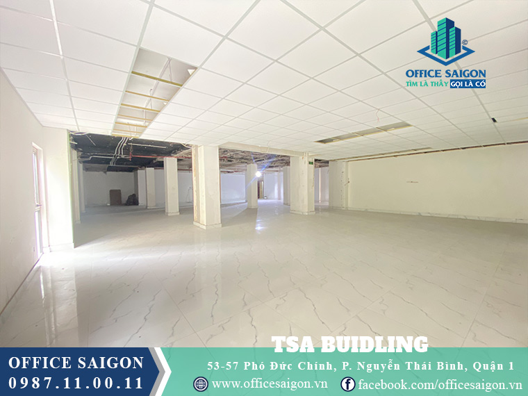 Sàn trống 250m2 tại TSA Building Phó Đức Chính văn phòng cho thuê quận 1