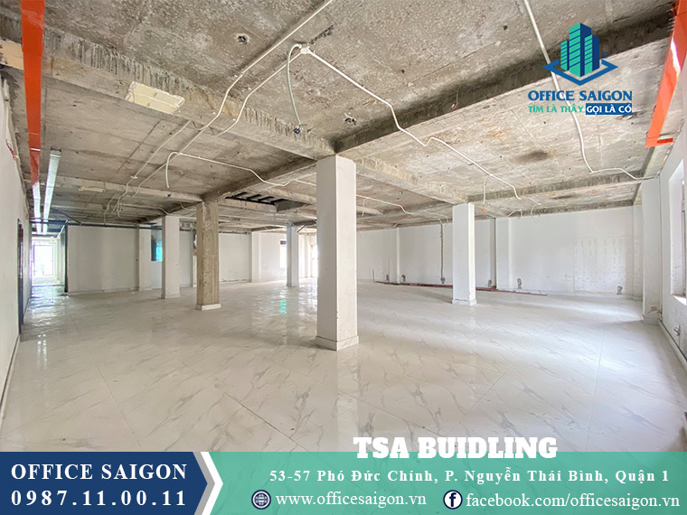 Sàn trống 800m2 tại TSA Building Phó Đức Chính văn phòng cho thuê quận 1