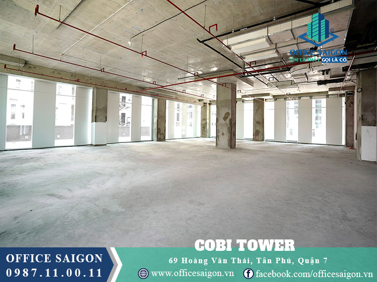 Sàn trống tại toà nhà văn phòng cho thuê Cobi Tower quận 7