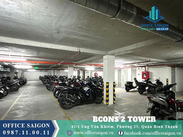 Hầm để xe tòa nhà Bcons 2 tower quận Bình Thạnh