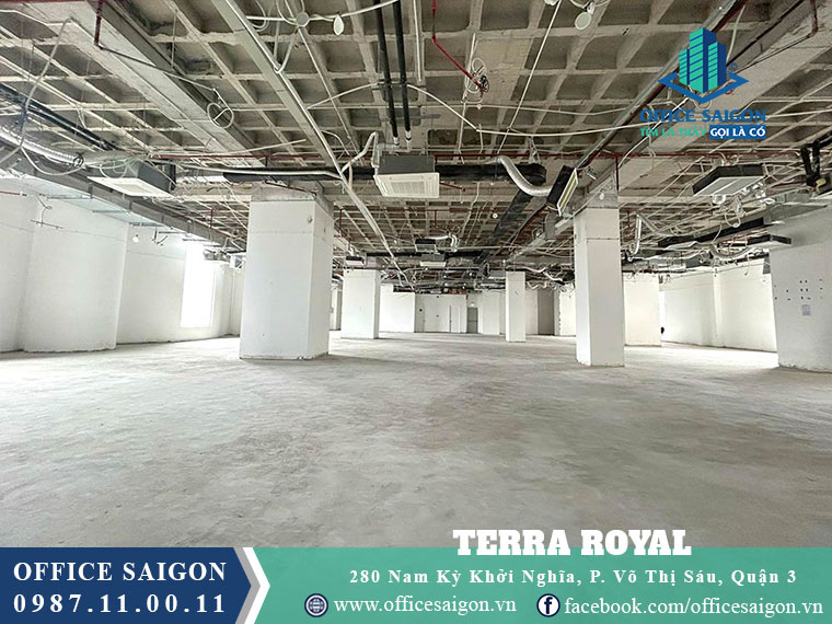 Sàn trống giá tốt toà nhà Terra Royal văn phòng cho thuê quận 3 