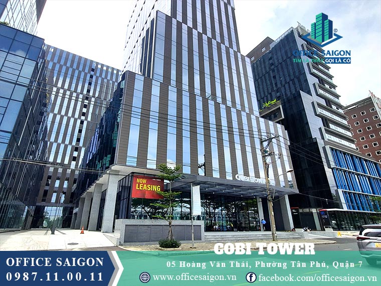 Phía trước toà nhà Cobi Tower  quận 7