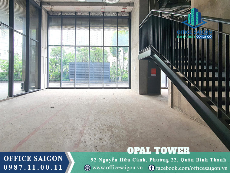 Sàn tầng trệt toà nhà Opal Tower văn phòng cho thuê quận Bình Thạnh 