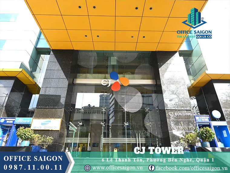 Lối vào toà nhà CJ tower văn phòng cho thuê quận 1