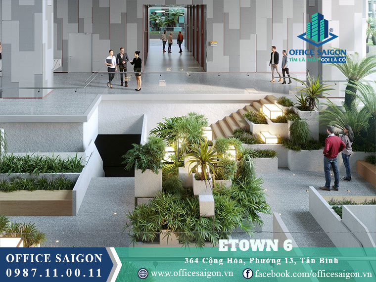 Khuôn viên  tầng trệt toà nhà Etown 6