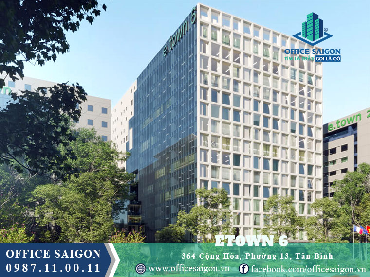 Toà nhà Etown 6 văn phòng cho thuê quận Tân Bình