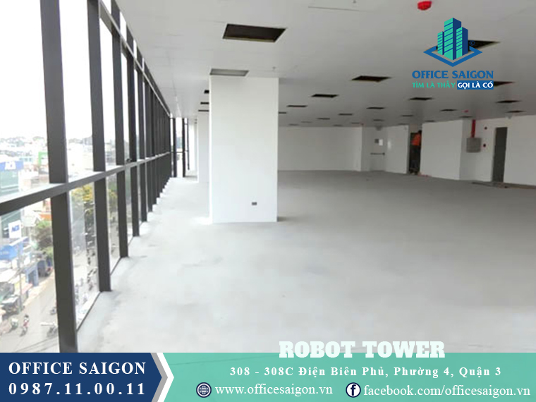 Diện tích 300m2 tại Robot Tower Quận 3