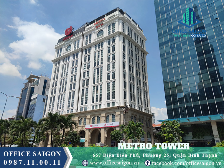 Góc nhìn bên phải cho thuê văn phòng toà nhà Metro Tower Quận Bình Thạnh