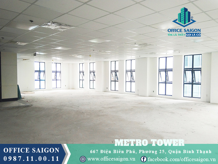 Sàn trống toà nhà Metro Tower quận Bình Thạnh