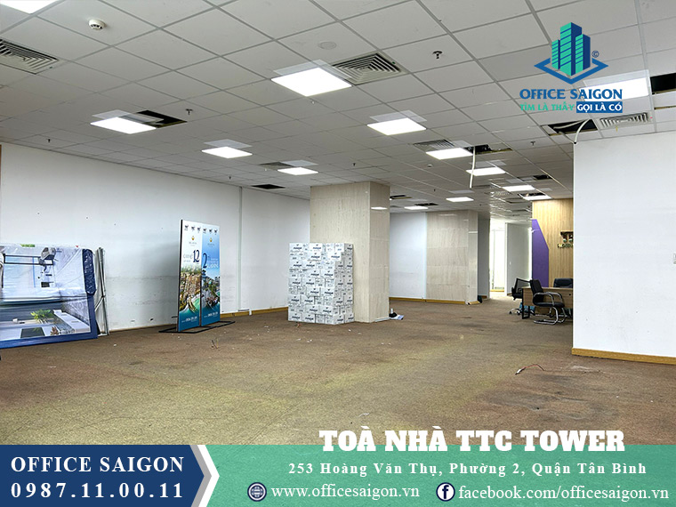 Diện tích tầng trệt toà nhà TTC Tower quận Tân Bình