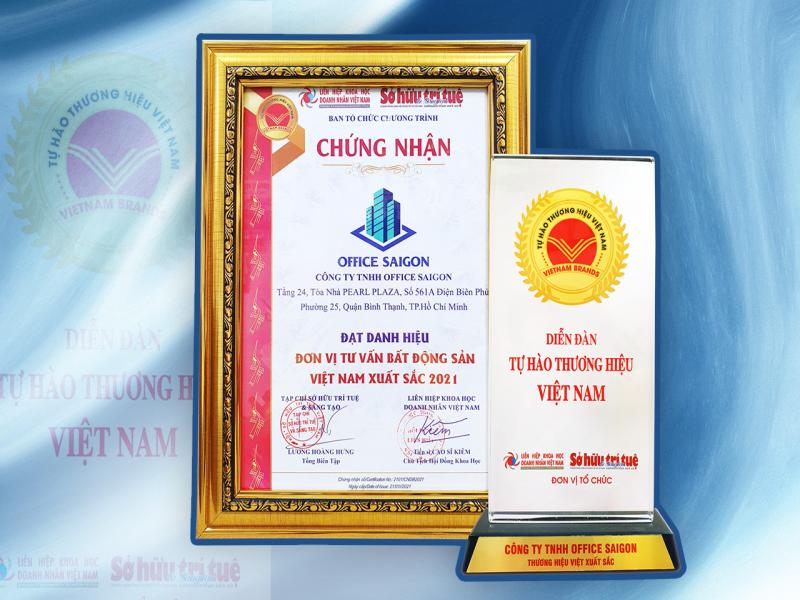 Office Saigon được trao giải thưởng Đơn vị tư vấn bất động sản Việt Nam xuất sắc 2021