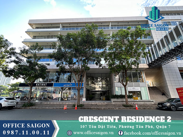 Mặt trước toà nhà Crescent Residence 2 Building quận 7