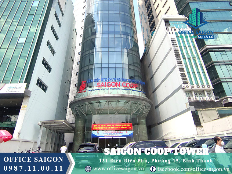 Lối vào toà nhà Saigon Coop Tower đường Điện Biên Phủ