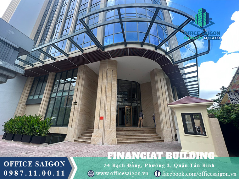 Lối vào toà nhà Financiat Building  văn phòng cho thuê quận Tân Bình