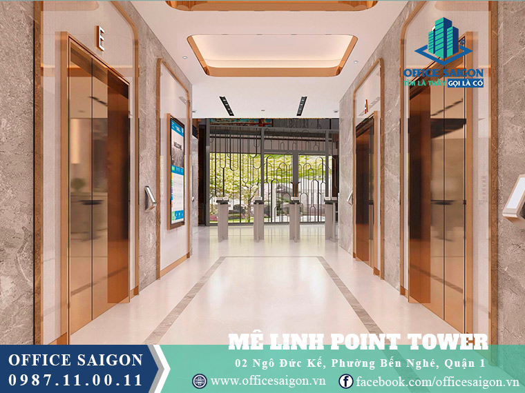 Thang máy tại văn phòng cho thuê Mê Linh Point tower quận 1