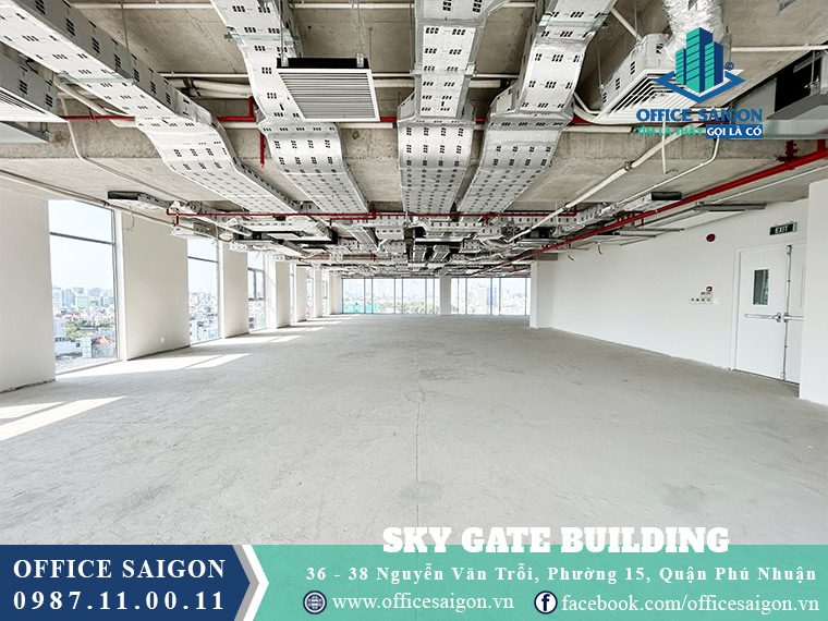 Mặt bằng tại văn phòng cho thuê toà nhà Sky Gate Building Quận Phú Nhuận