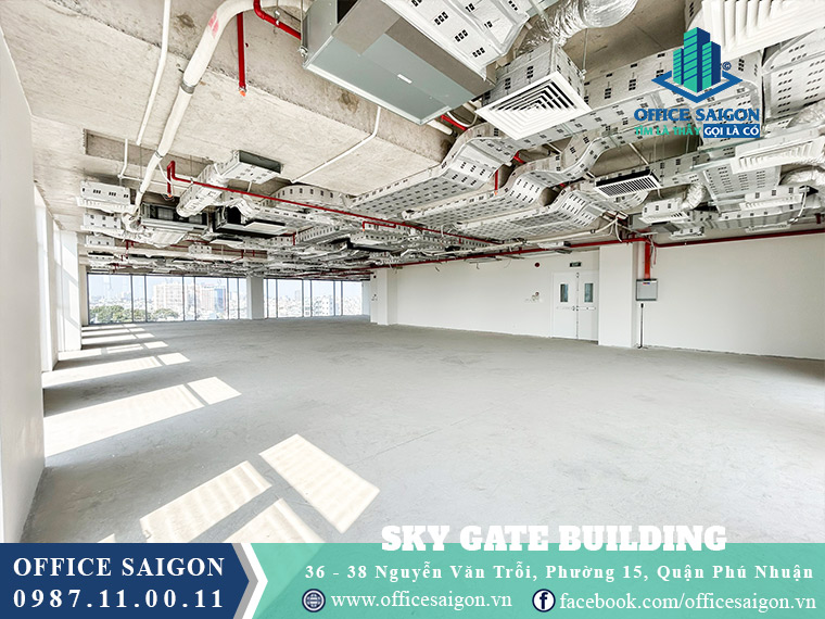 Sàn trống văn phòng cho thuê toà nhà Sky Gate Building Quận Phú Nhuận