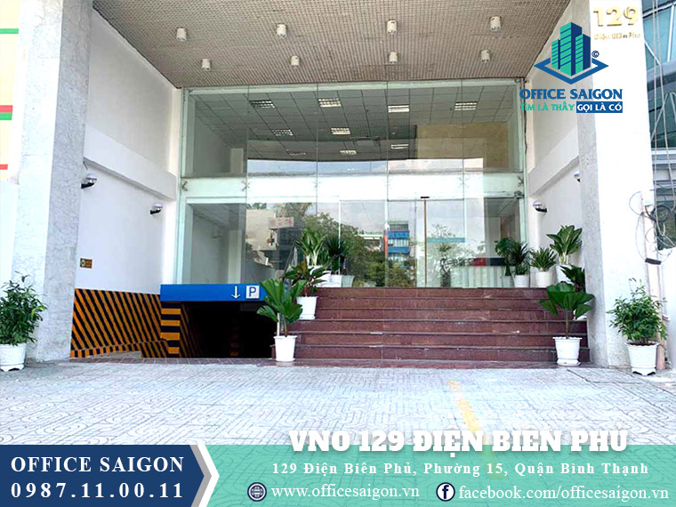 Lối vào toà nhà VNO 129 Điện Biên Phủ 