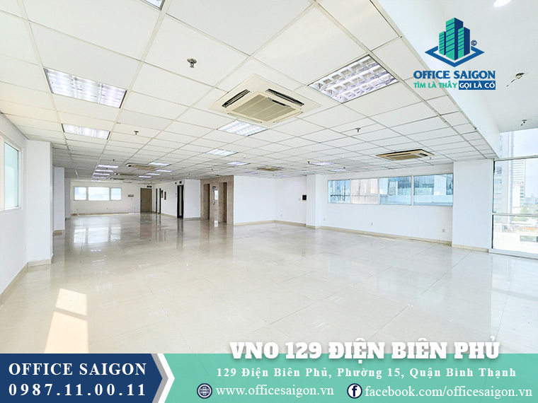 Sàn trống toà nhà VNO 129 Điện Biên Phủ 