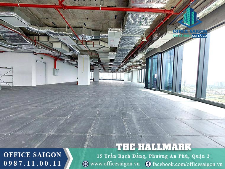 Sàn trống tại văn phòng cho thuê toà nhà The Hallmark quận 2